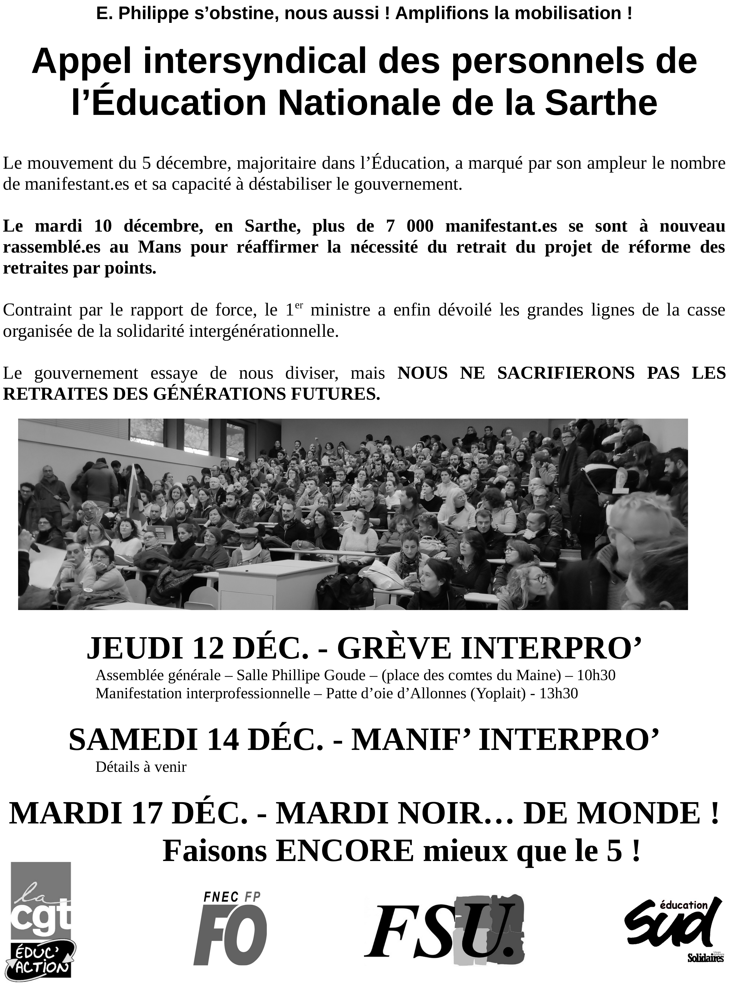Déclaration de l’intersyndicale des personnels de l’Éducation Nationale v3 1 1