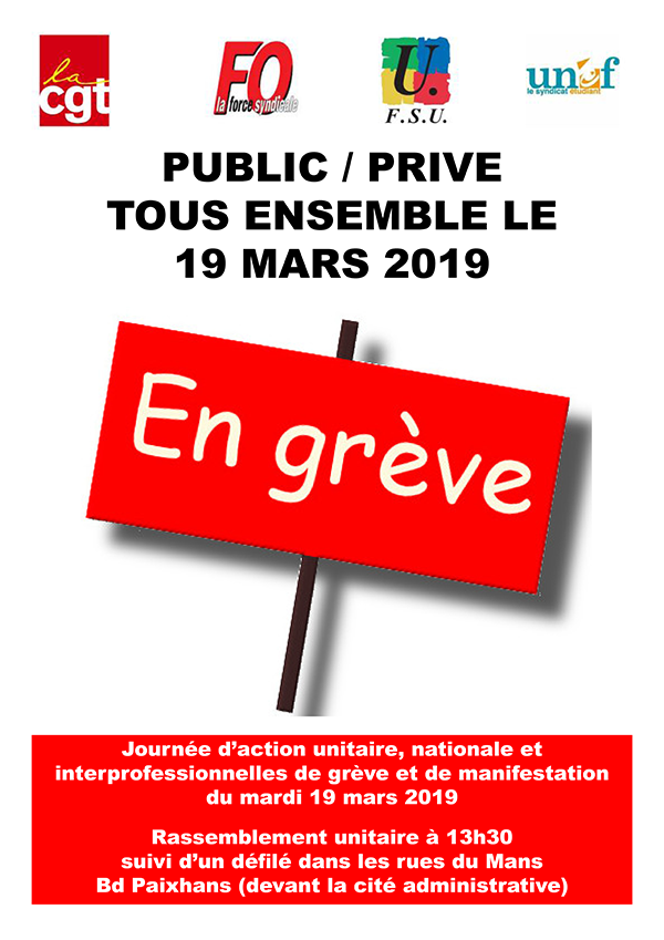 affiche greve 19mars2019