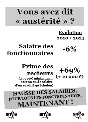 salaire prime recteurs